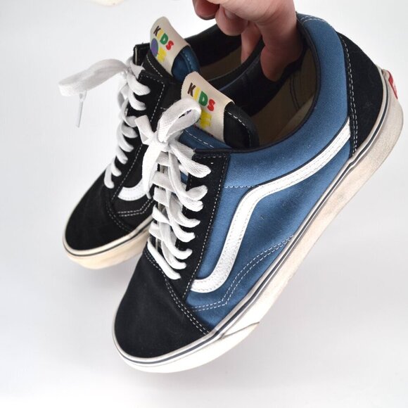 VANS X Kids of Immigrants Old Skool Lo Sneakers Suede Canvas Navy Blue Men's 10 - Picture 6 of 12
